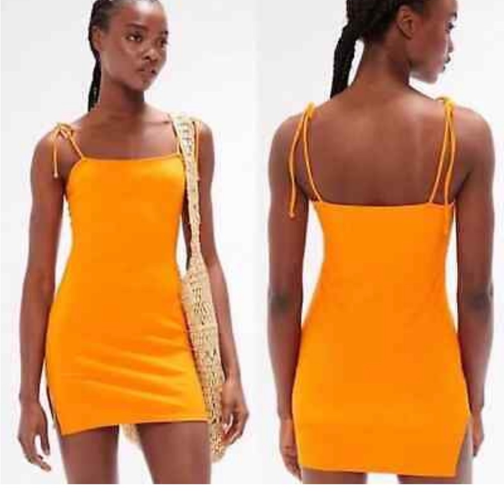 NWT URBAN OUTFITTERS Orange Ribbed Bodycon Dress